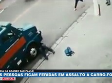 SP: Duas pessoas ficam feridas em assalto a carro-forte