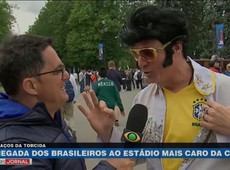 Torcedores chegam no estádio mais caro da Copa