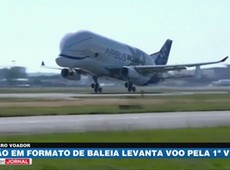 Avião em formato de baleia levanta voo pela 1ª vez