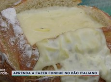 Aprenda a fazer fondue de queijo no pão italiano