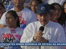 Manifestantes pedem renúncia de Ortega na Nicarágua