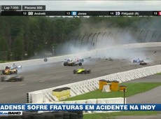 Canadense sofre fraturas em acidente na Fórmula Indy