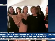 Carmen Lúcia e Raquel Dodge cantam e sambam com Alcione em Brasília
