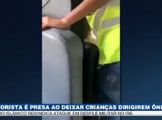Motorista é presa ao deixar crianças dirigirem ônibus