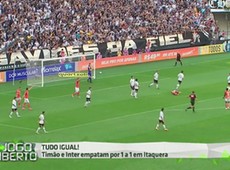 Com gol irregular, Inter empata com Timão em Itaquera
