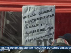 Presidente do BC argentino renuncia durante greve geral