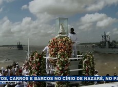 Fiéis acompanham procissões em Belém
