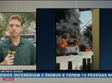 RJ: Bandidos incendeiam cinco ônibus em Nova Iguaçu