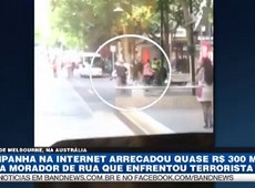 Campanha arrecada dinheiro para morador de rua que enfrentou terrorista