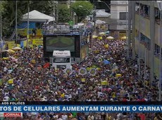 Furtos de celulares aumentam durante o Carnaval