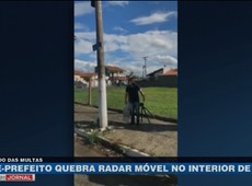 Vice-prefeito quebra radar móvel no interior de SP