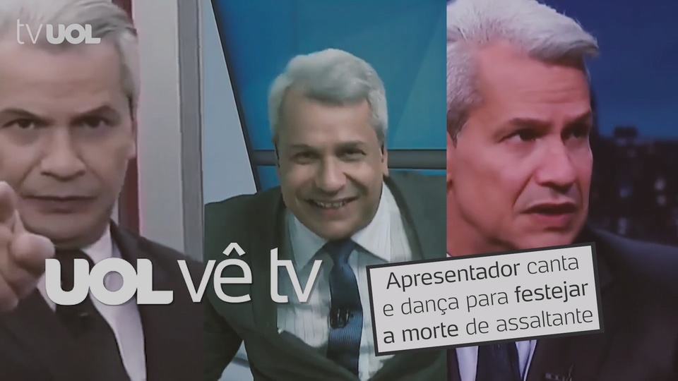 UOL Vê TV Apresentador canta e dança para festejar a morte de assaltante 27/02/2019 UOL Splash