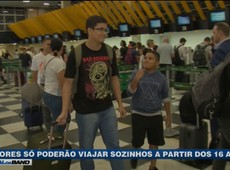 Menores só poderão viajar sozinhos a partir dos 16 anos