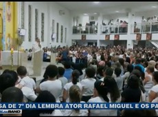 Missa de 7º dia lembra ator Rafael Miguel e os pais