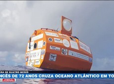 Francês de 72 anos cruza o Oceano Atlântico em tonel