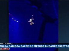Acrobrata brasileira cai de 8,5 metros durante espetáculo