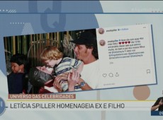 Letícia Spiller faz homenagem ao ex-marido e filho