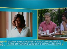 Gloria Maria faz festa em mansão para comemorar 70 anos