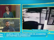 Vídeos mostram acidentes com portões eletrônicos