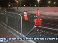 Dois homens morrem após furar bloqueio em ponte interditada