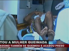 Homem mata mulher queimada e também se fere com fogo