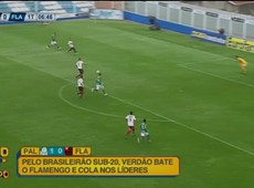 Palmeiras vence Fla e cola nos líderes do Brasileiro sub-20