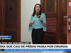Menina que caiu de prédio passa por cirurgia