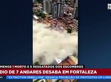 Vídeo flagra momento do desabamento do prédio em Fortaleza