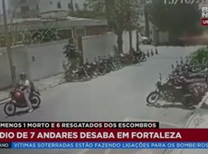 Imagem de câmera de segurança mostra desabamento de prédio