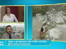 Catia fica impressionada com vídeo de chuva de peixes