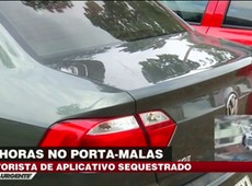 Motorista de aplicativo é sequestrado e preso em carro