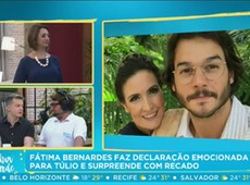 Fátima Bernardes faz declaração no aniversário de Tulio