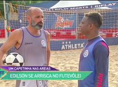 Edilson mostra toda sua categoria no futevôlei