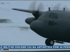 Avião militar chileno cai na Antártica com 38 pessoas