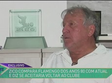 Zico compara Flamengo dos anos 1980 com o atual