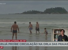 Guarujá proíbe circulação na orla das praias
