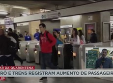 Metrô e trens registram aumento de passageiros