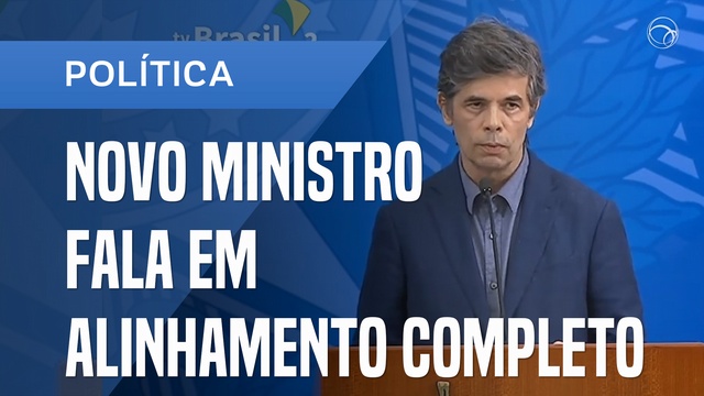 Em seu primeiro discurso, Nelson Teich enfatiza "alinhamento completo