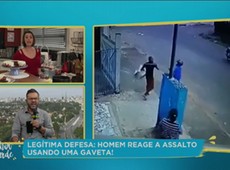 Homem reage a assalto com gaveta