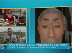 Após receber ajuda, vendedor de cachorro quente agradece
