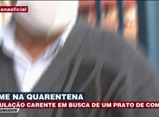 População carente está em busca de um prato de comida