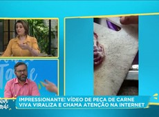 Ta vivo? Vídeo mostra carne crua se mexendo