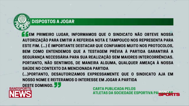 Jogadores do Palmeiras reforçam desejo de enfrentar o Flamengo