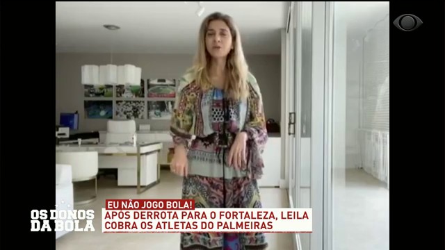 LEILA PEREIRA MANDA RECADO APÓS DERROTA DO PALMEIRAS Reprodução TV