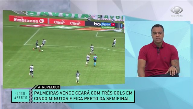 Renata e Denílson analisam vitória do Palmeiras sobre o Ceará Reprodução TV