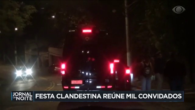 Festa clandestina reúne mil convidados Reprodução TV