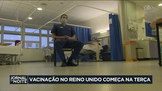 Reino Unido inicia vacinação contra a Covid-19 na terça-feira Reprodução TV