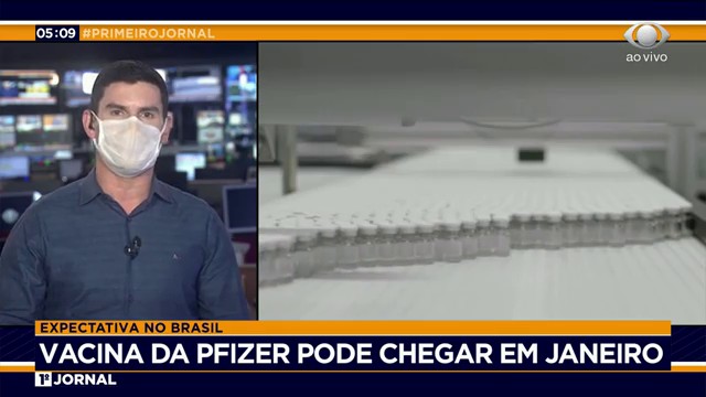 Vacina da Pfizer pode chegar ao Brasil em janeiro