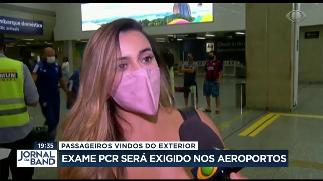 Exame PCR será exigido nos aeroportos brasileiros Reprodução TV