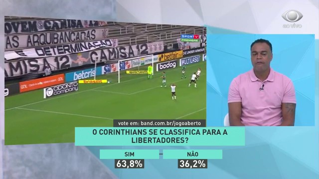 Renata e Denílson comentam vitória do Corinthians sobre o Goiás Reprodução TV